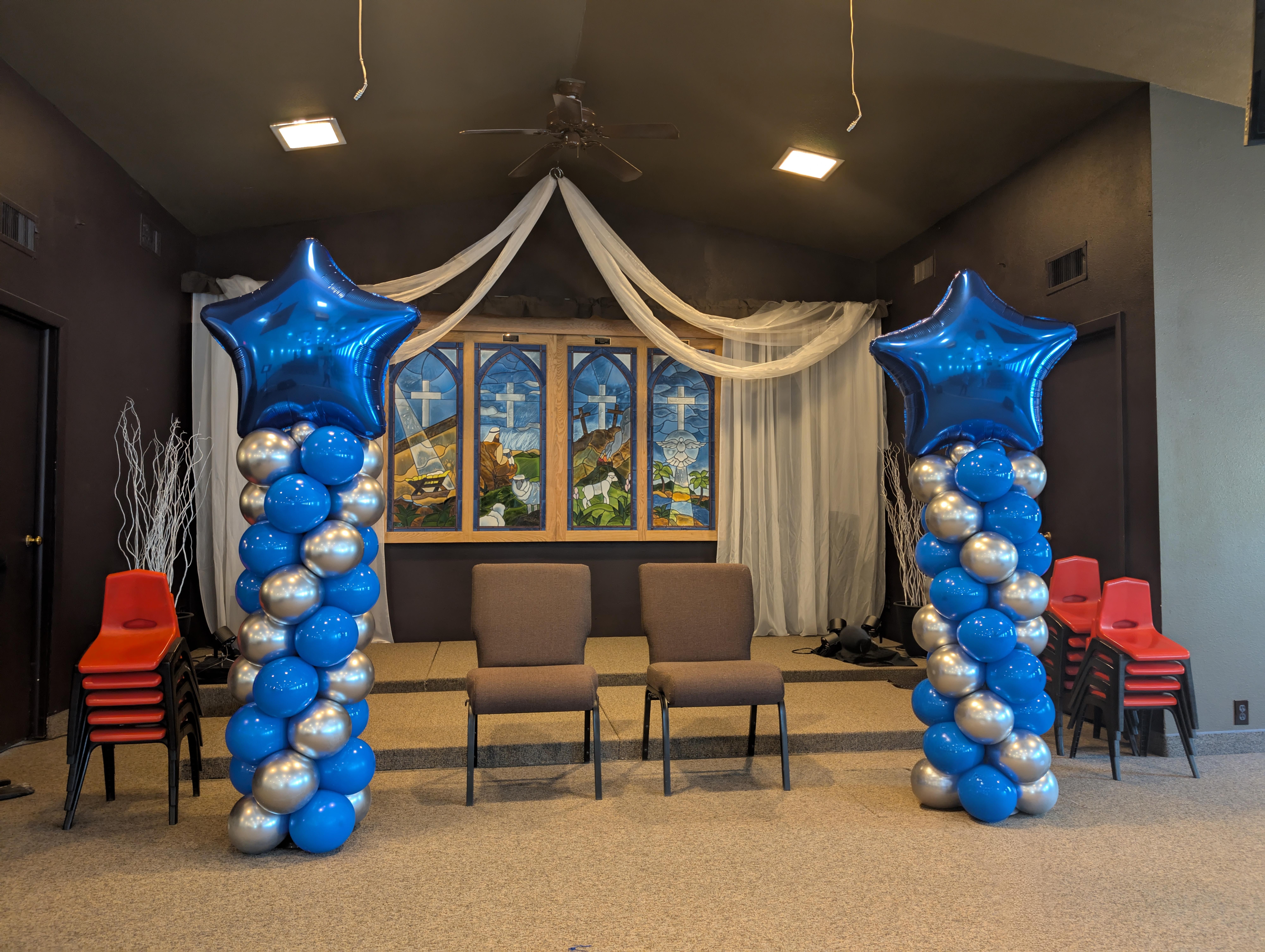 Church Ceremony Balloon Columns