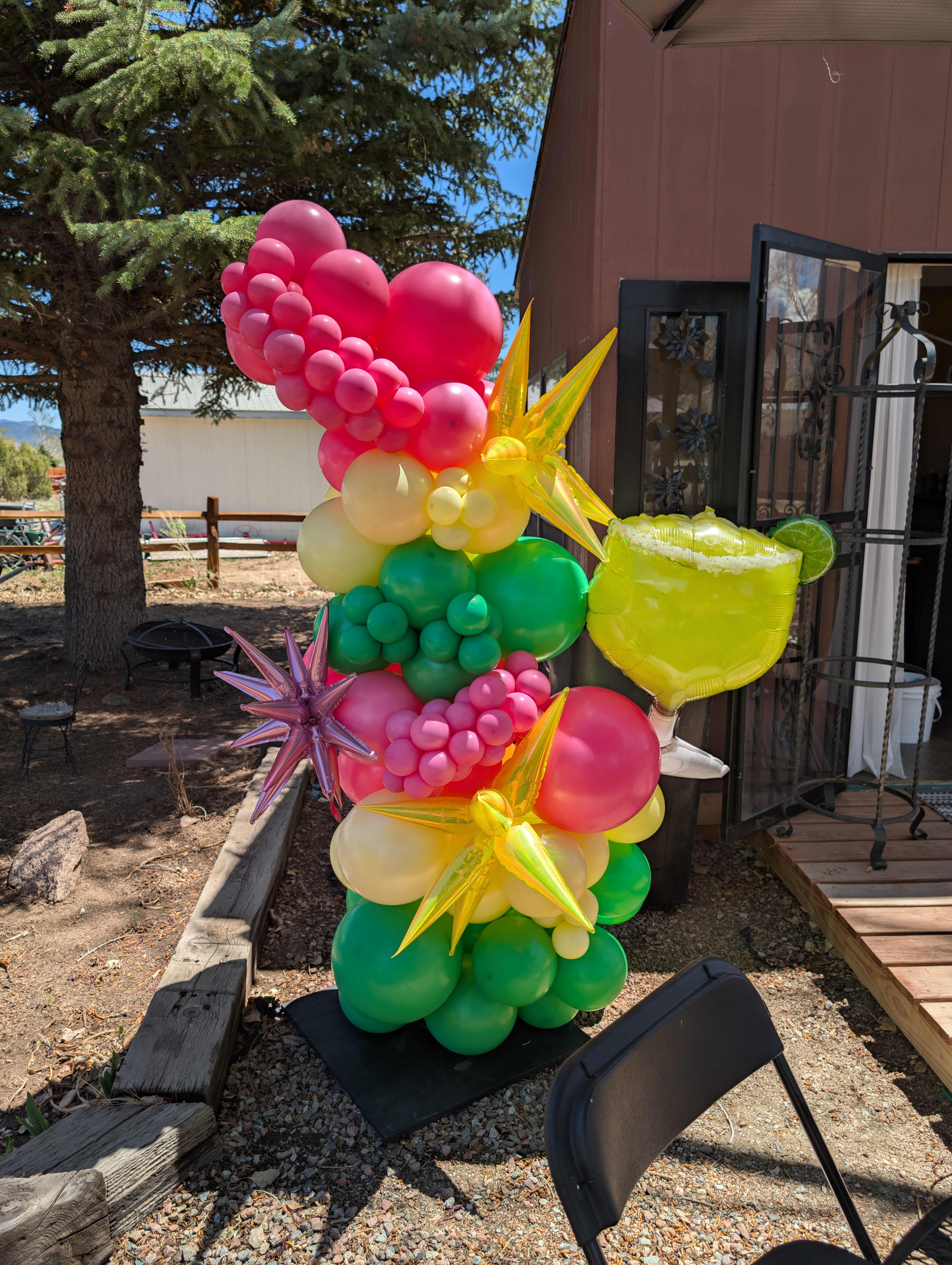 Colorful Outdoor Balloon Column