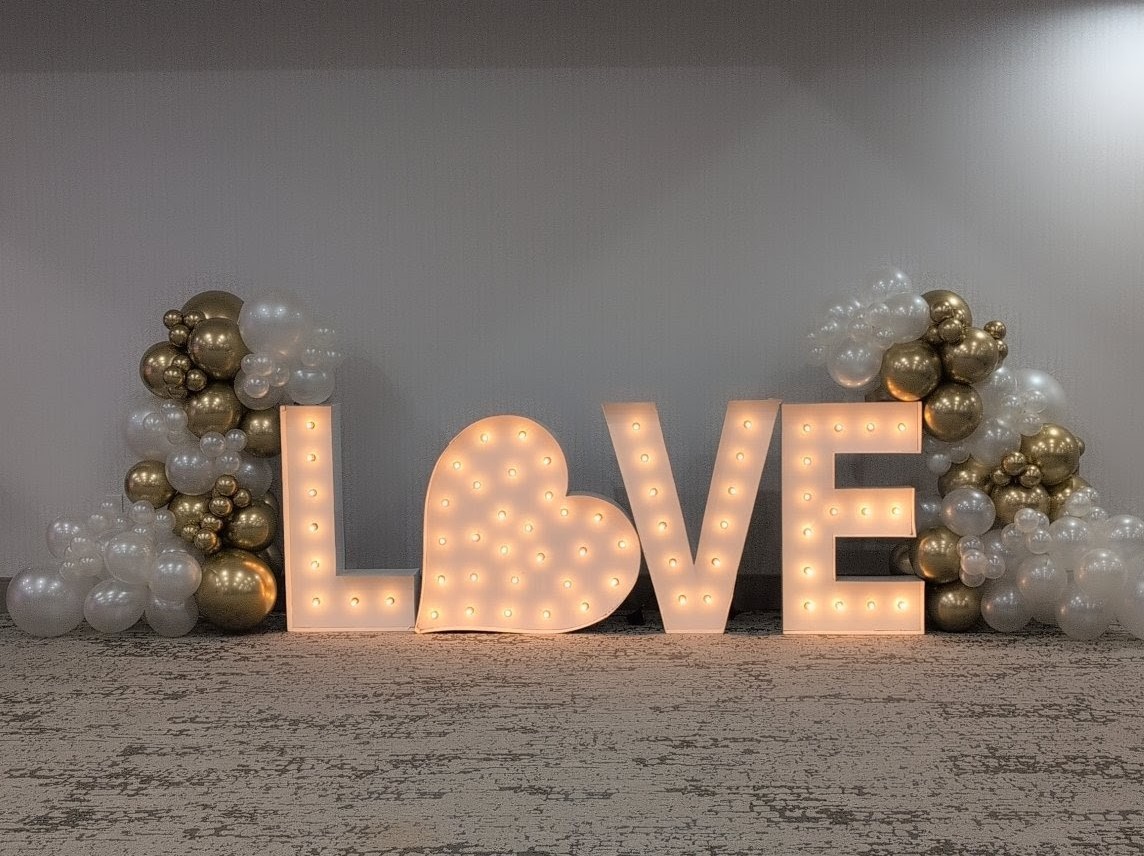 LOVE Marquee Balloon Display